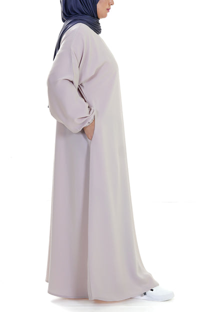 Inaya Premium Everyday Abaya — Stone Beige