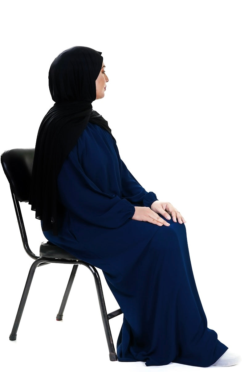 Inaya Premium Everyday Abaya — Deep Navy