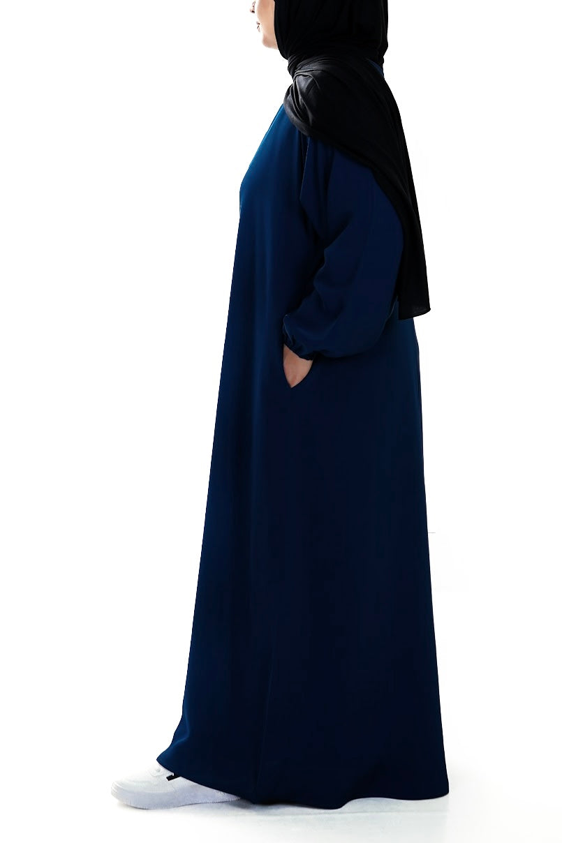 Inaya Premium Everyday Abaya — Deep Navy